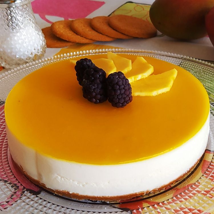 cheesecake de mango entera